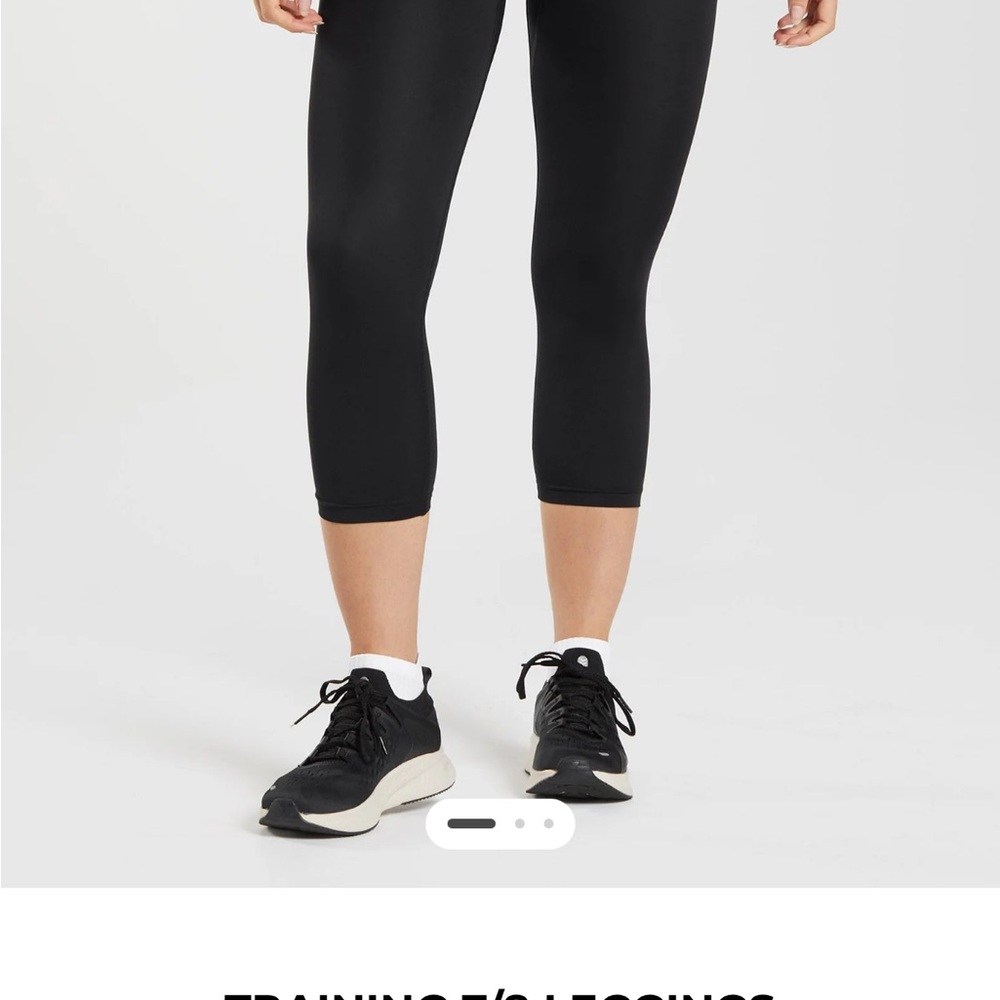 Gymshark Black Training 3/4 Leggings